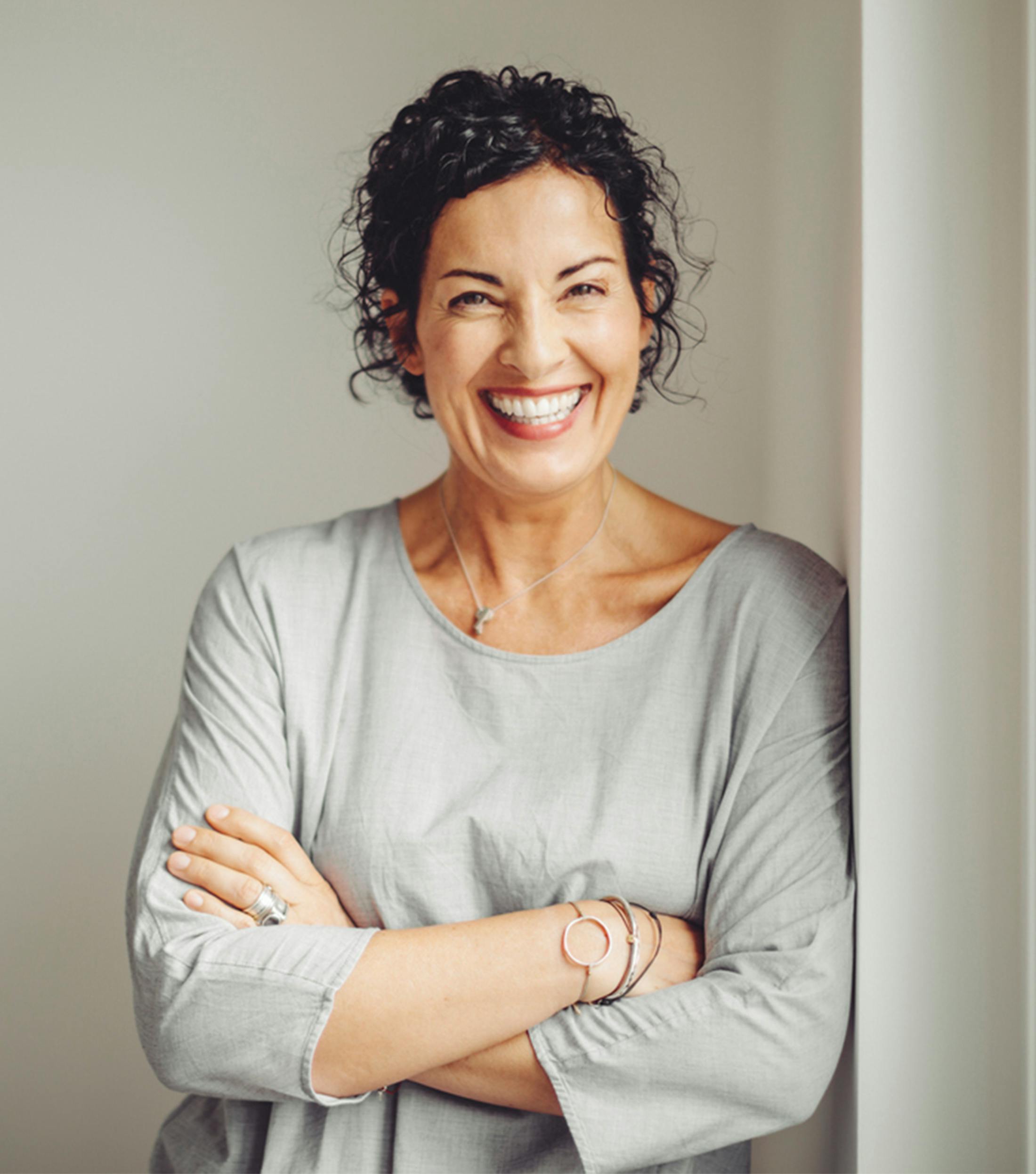 woman smiling