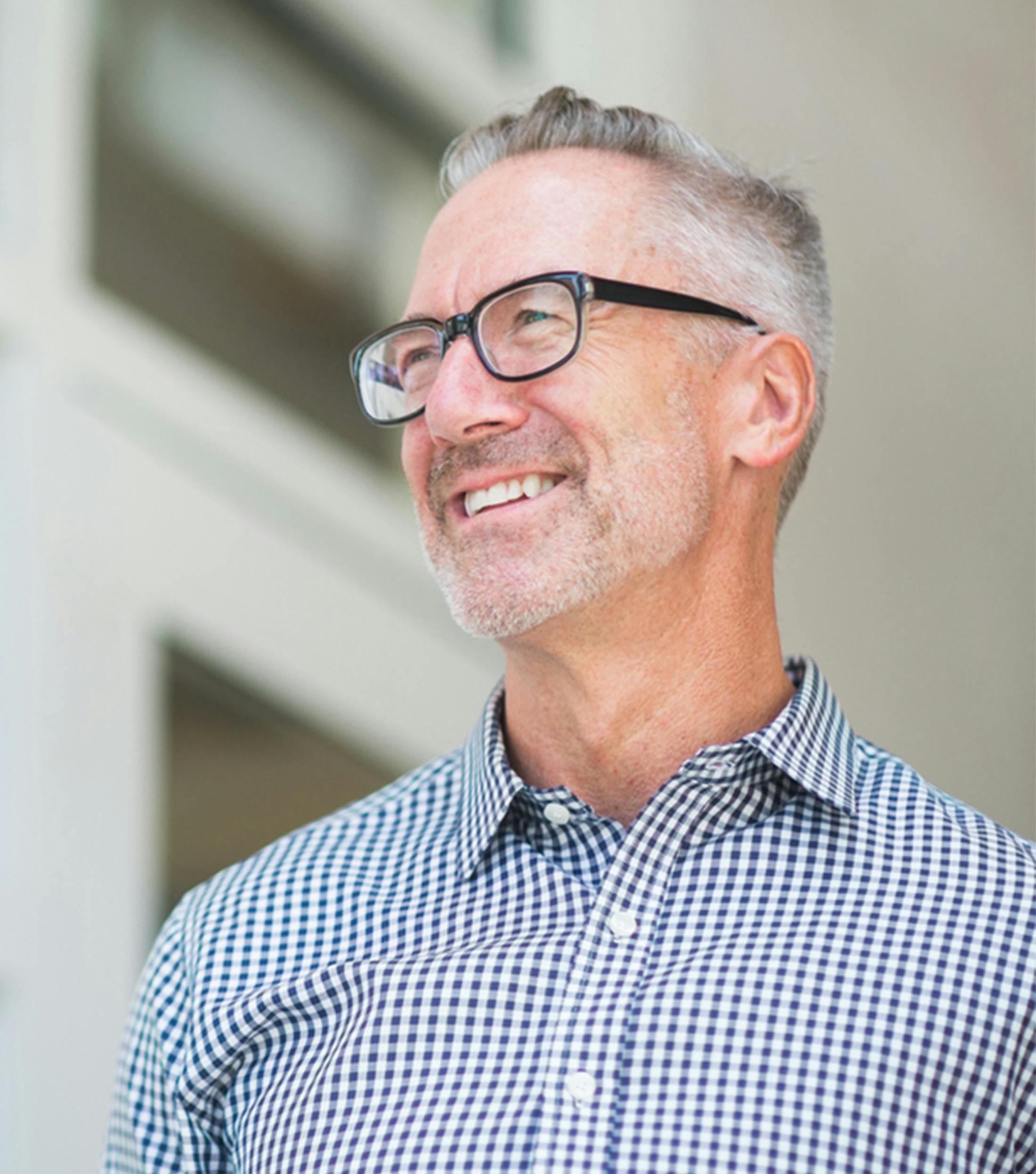 older man smiling