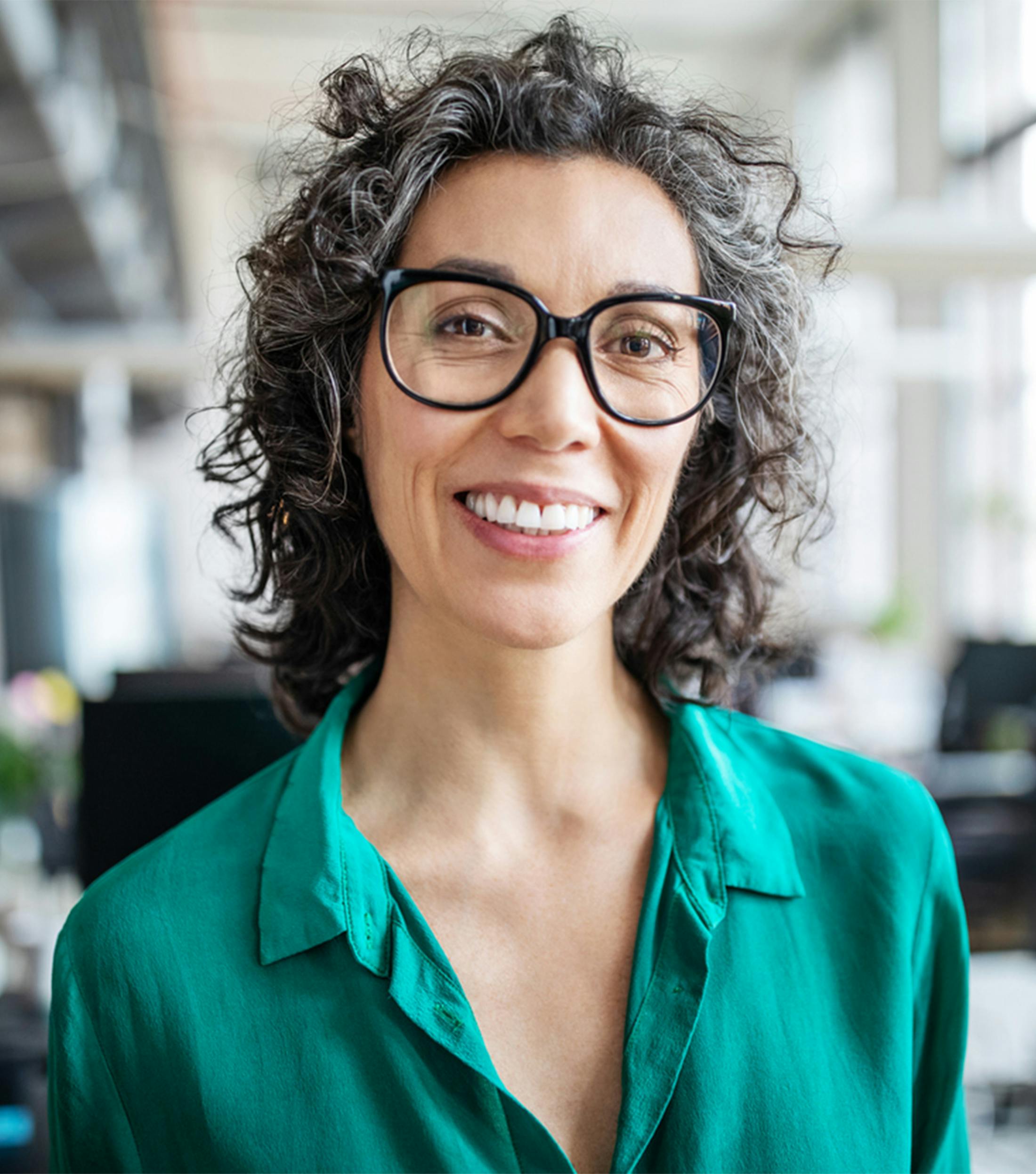 woman smiling
