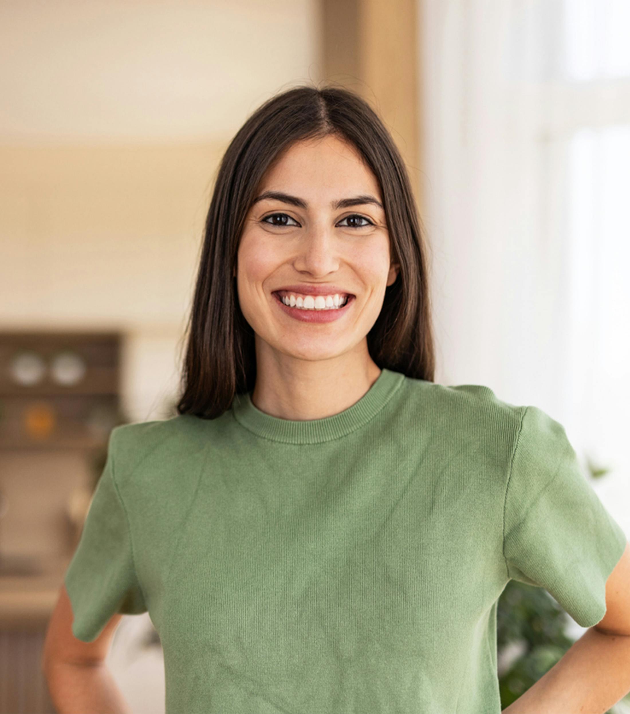 woman smiling