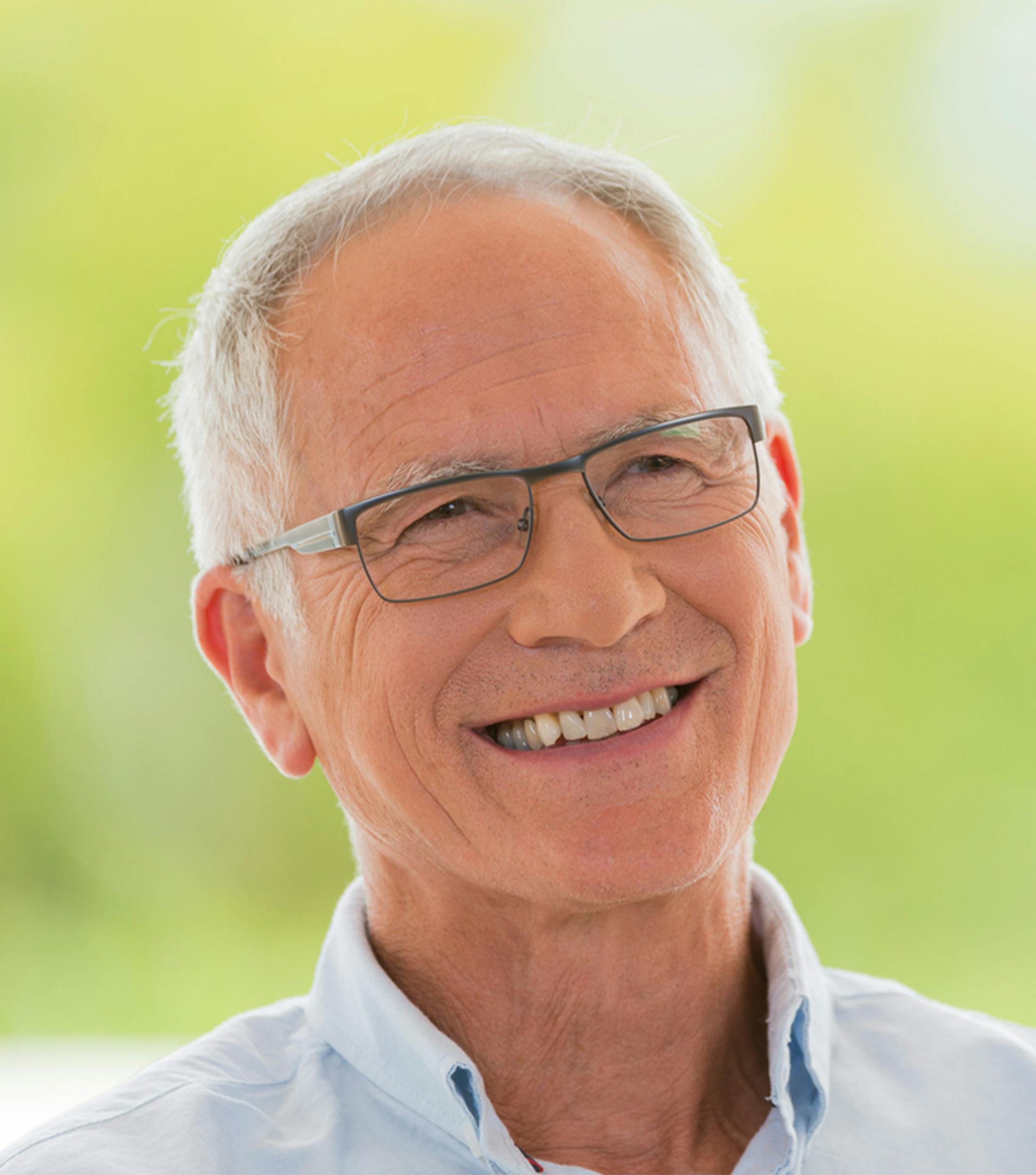 older man smiling
