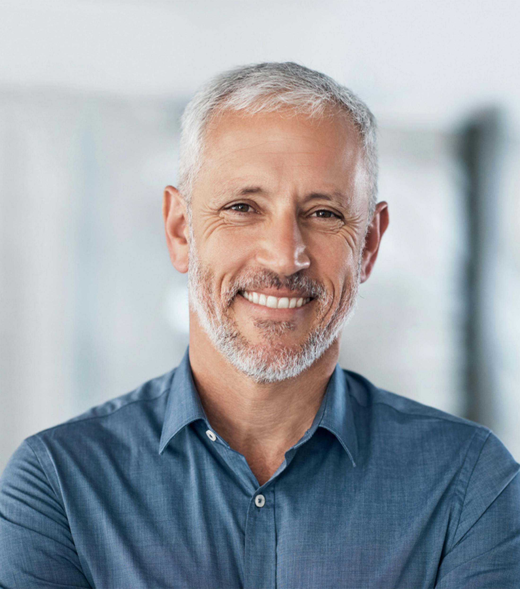 older man smiling