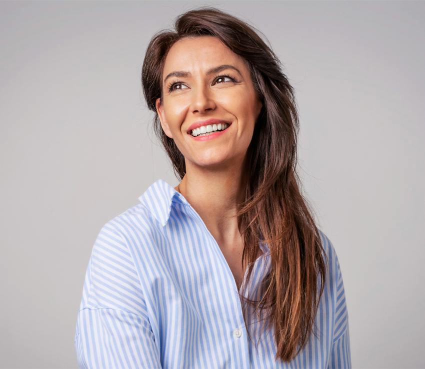 woman smiling