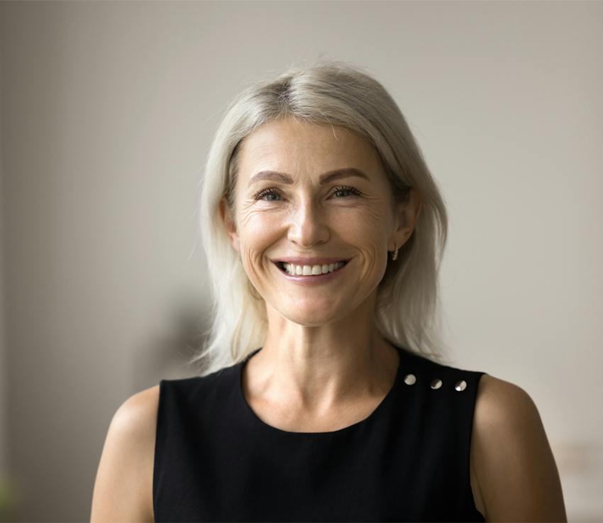 woman smiling