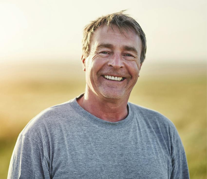 man smiling