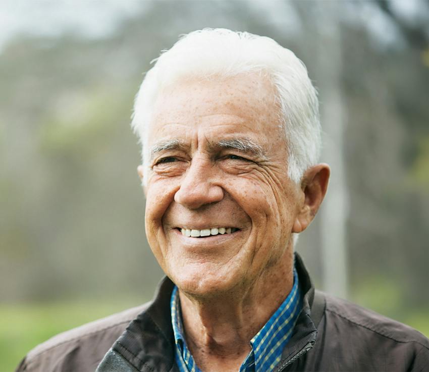 older man smiling