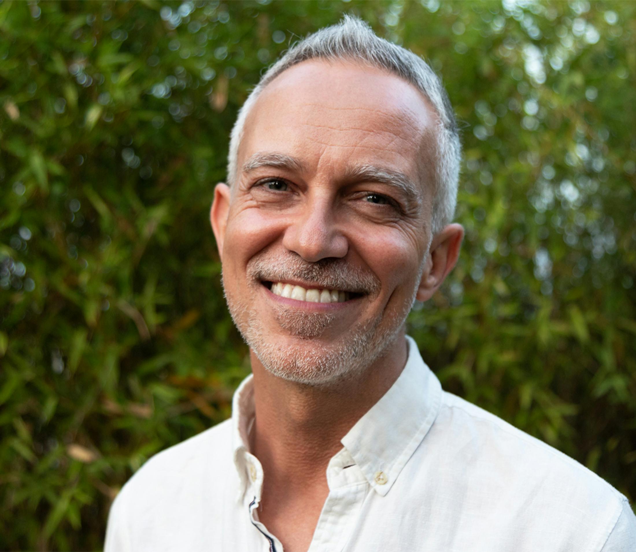 older man smiling