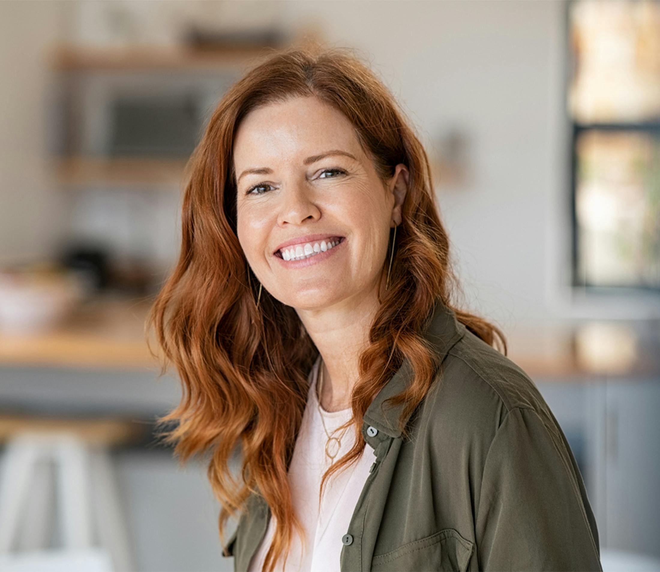 woman smiling