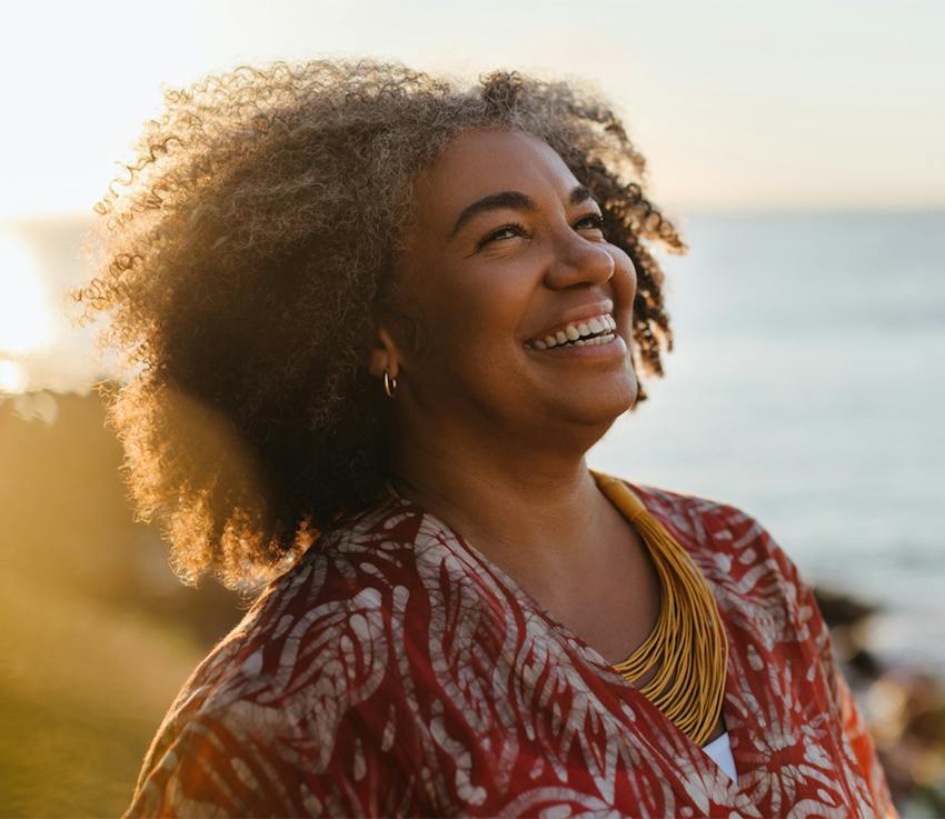 woman smiling