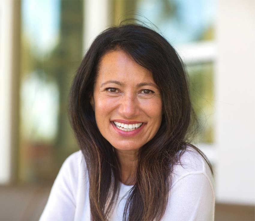 woman smiling