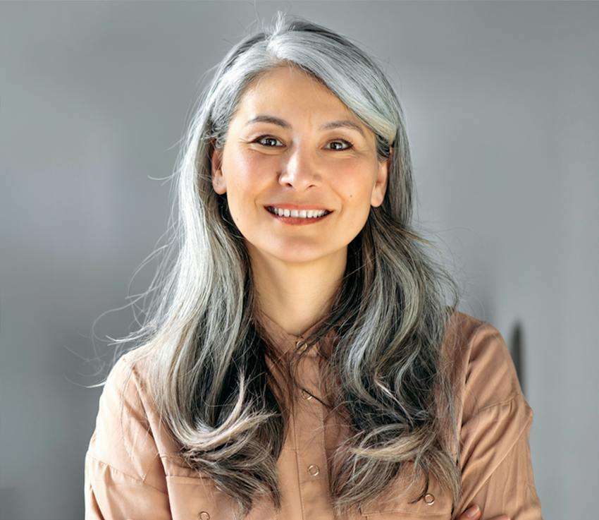 woman smiling