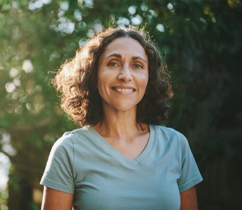 woman smiling
