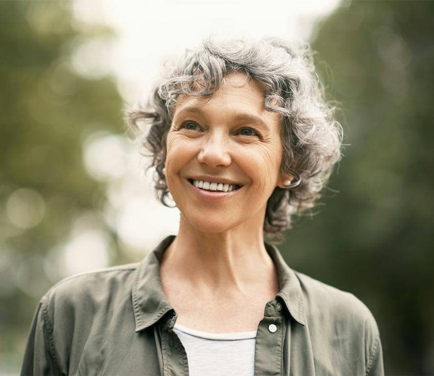 woman smiling