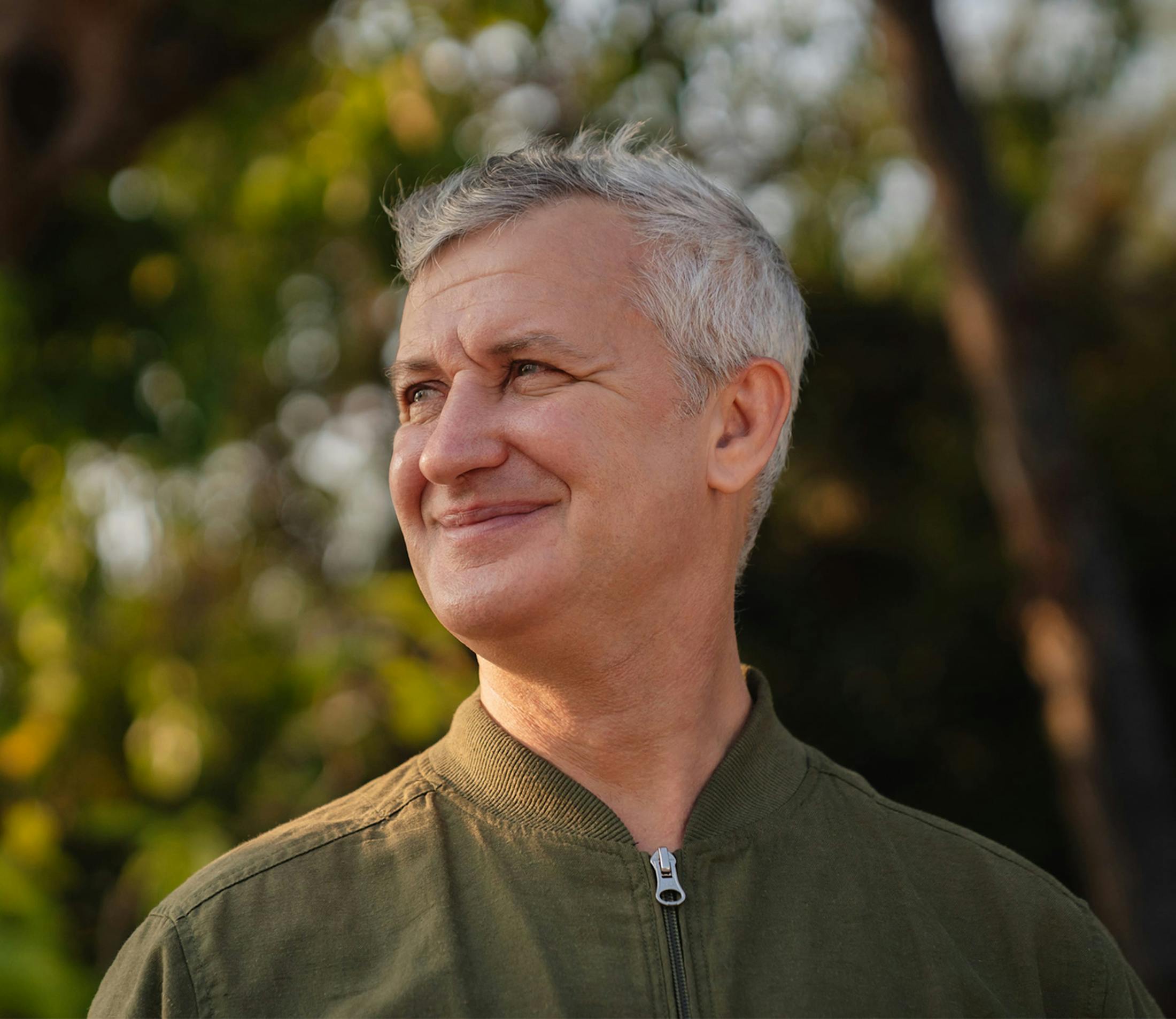 Smiling older man