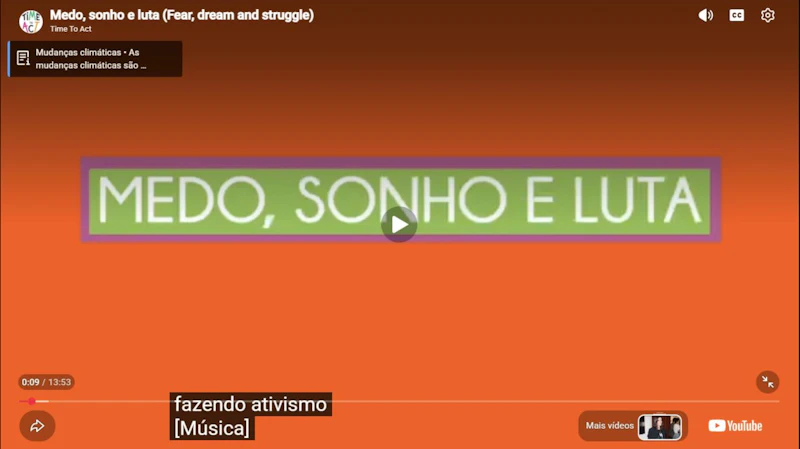 MEDO, SONHO E LUTA