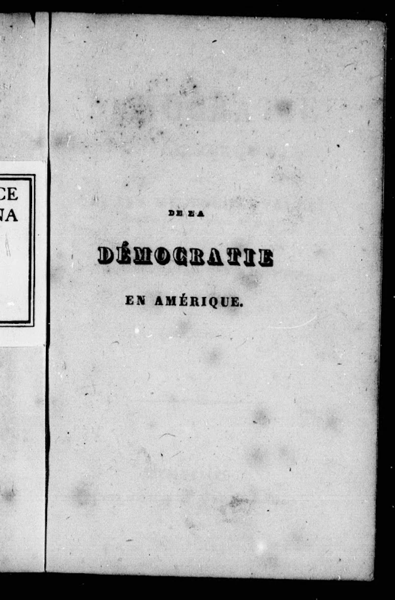A DEMOCRACIA NA AMÉRICA