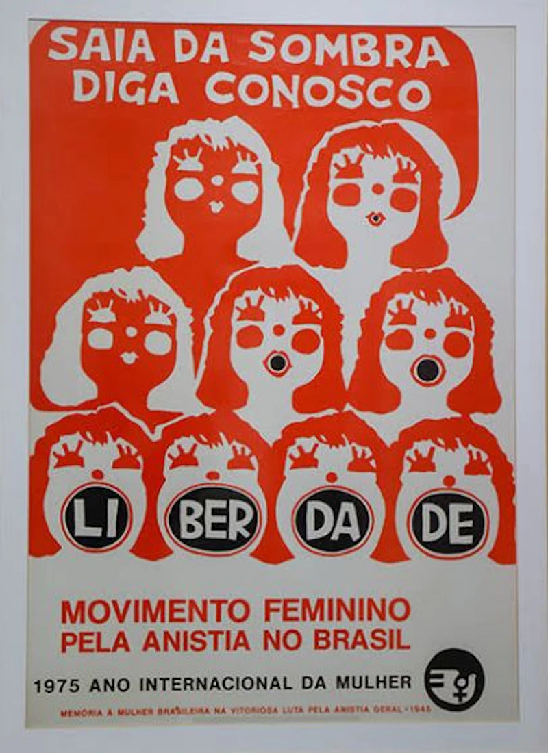 CARTAZ DO MOVIMENTO FEMININO PELA ANISTIA
