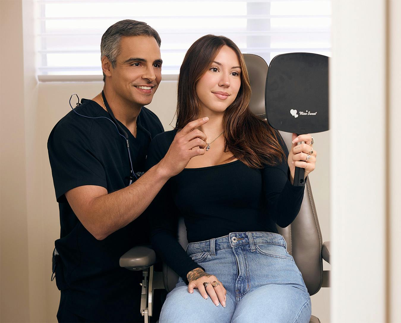 Dr. Anthony Bared with patient