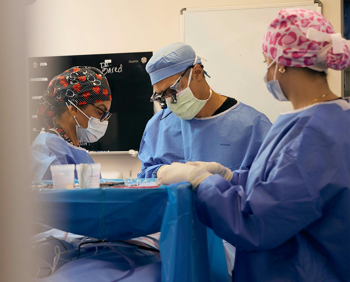 Dr. Anthony Bared with staff