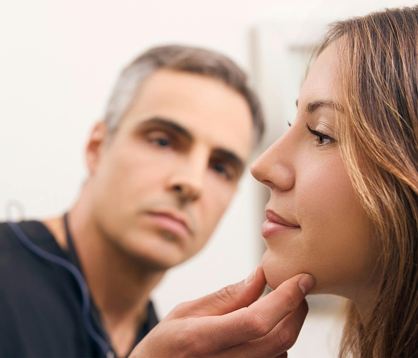 Dr. Anthony Bared with patient