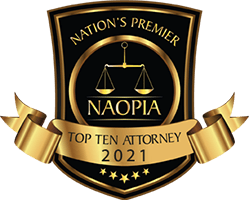 Nation's Premier NAOPIA Top 10 Attorney 2021 logo