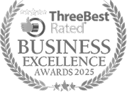 Three Best Rated Business Excellent Award 2025 logo