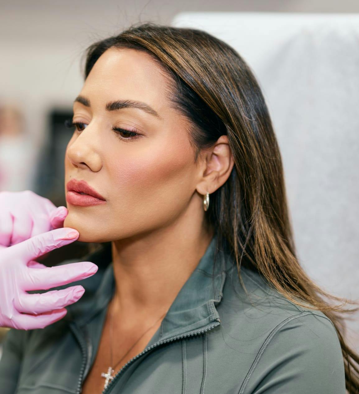 woman getting facial tratments