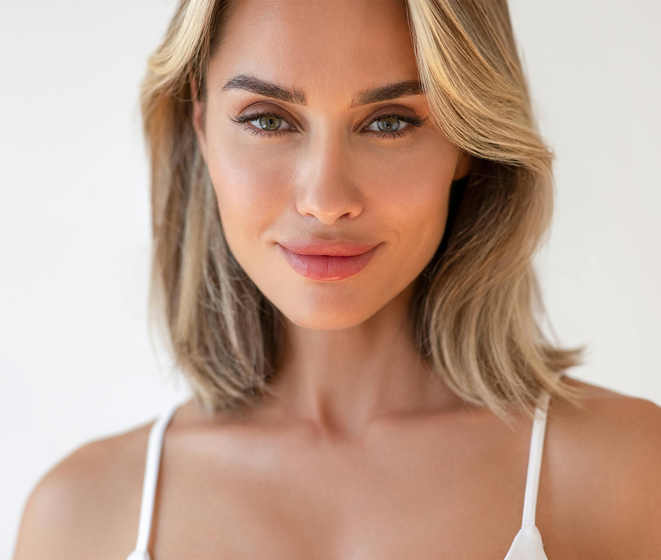 women soft smiling