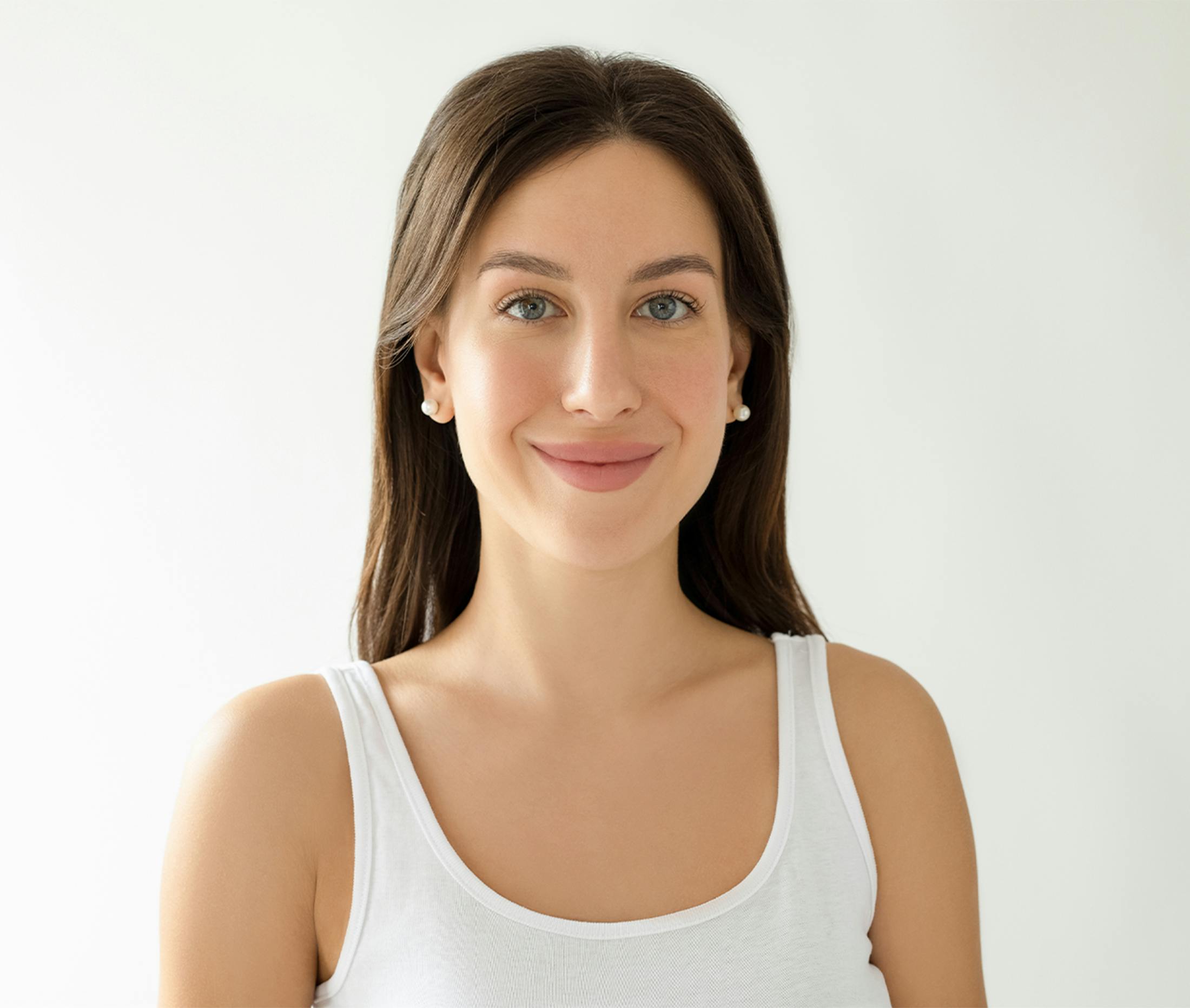 women soft smiling