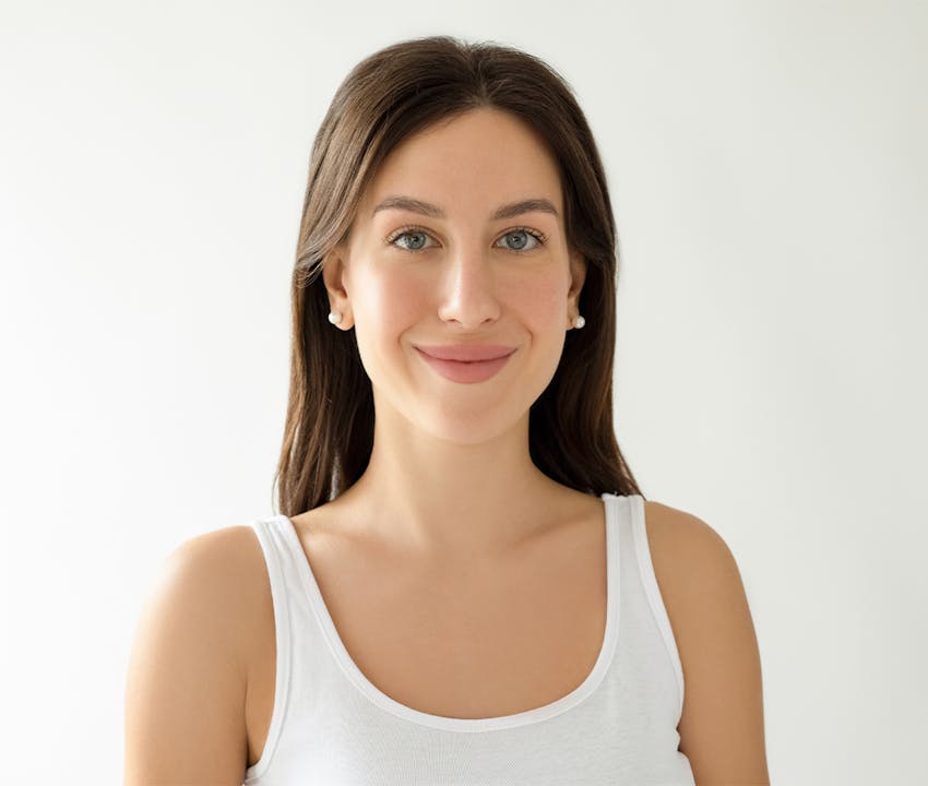 women soft smiling