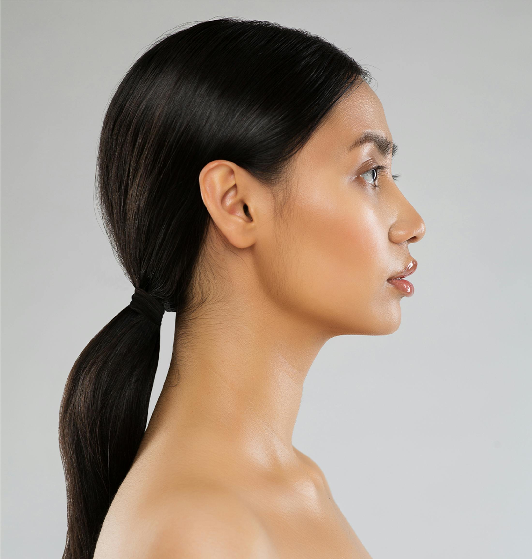 side profile of a women