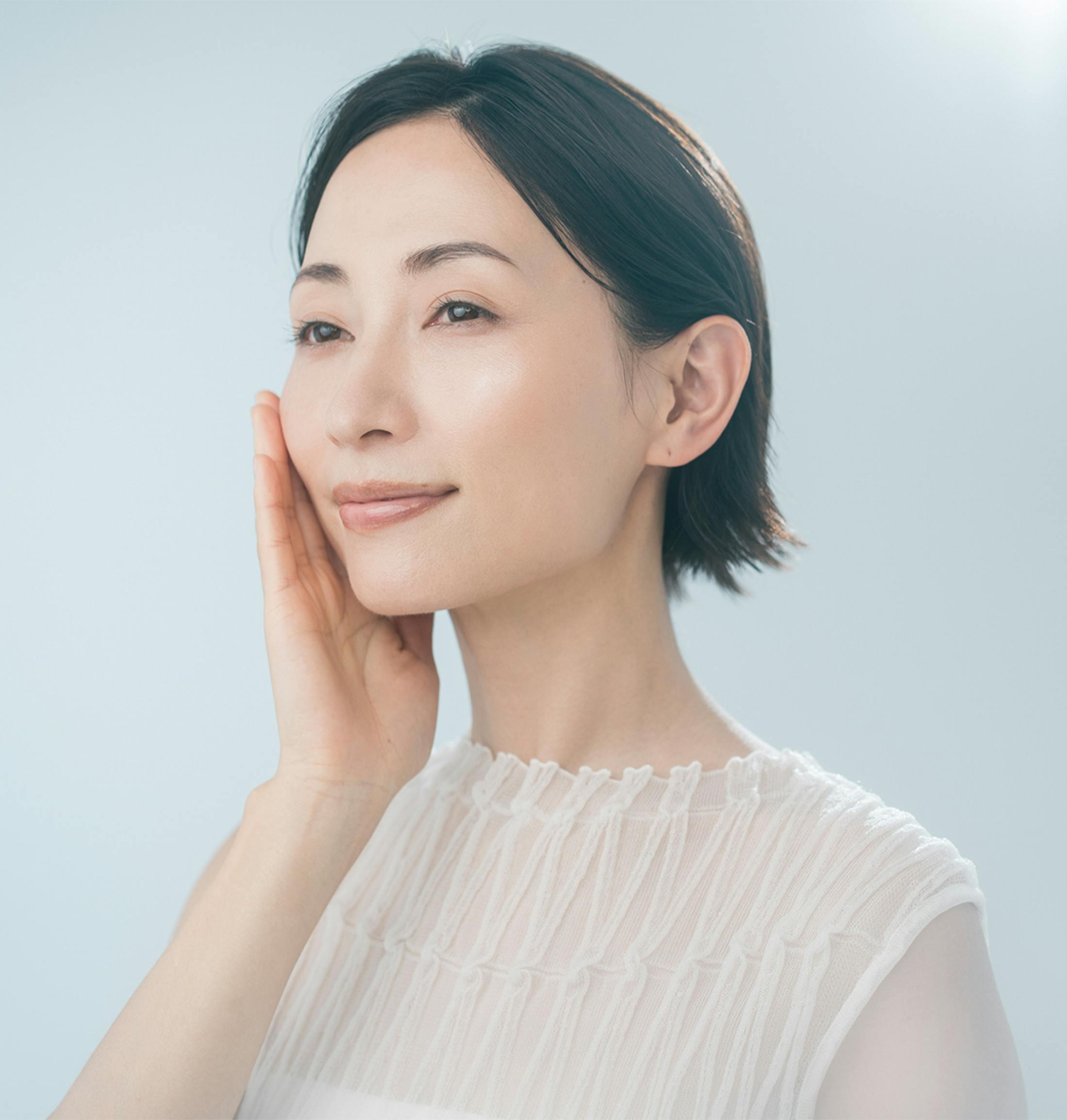 Woman looking off into the distance