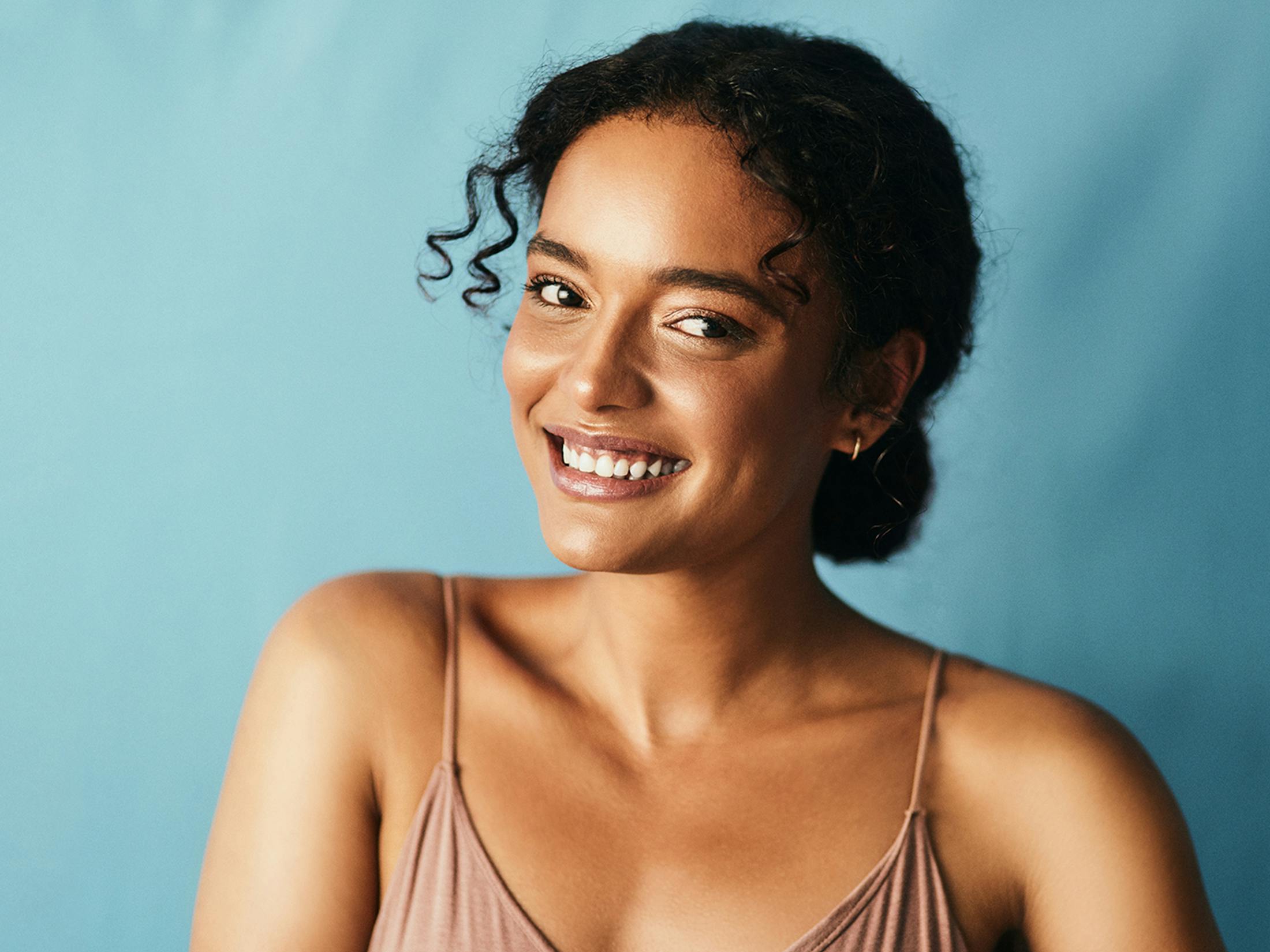 Woman smiling
