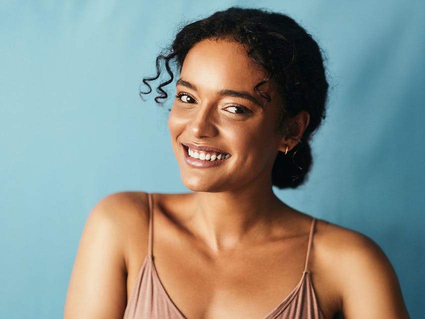 Woman smiling