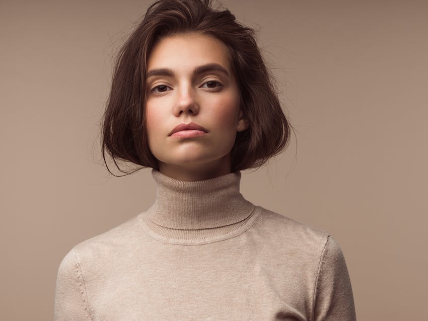 Woman looking at the camera