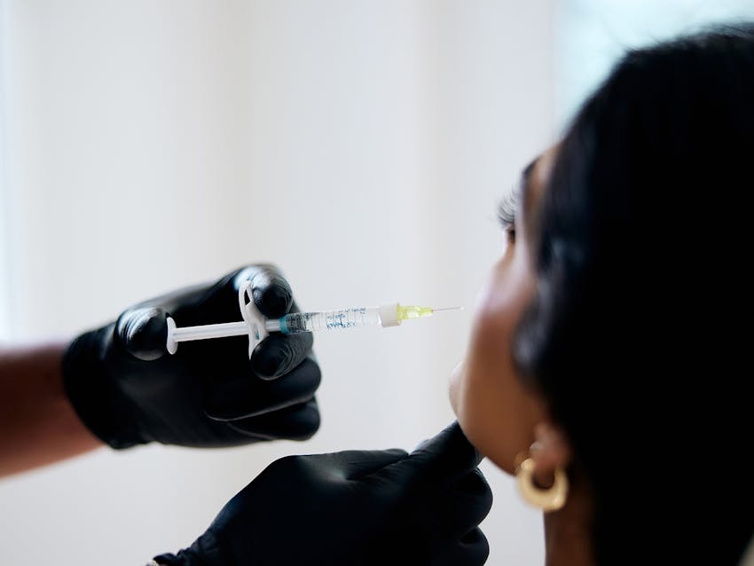 Person getting an injection