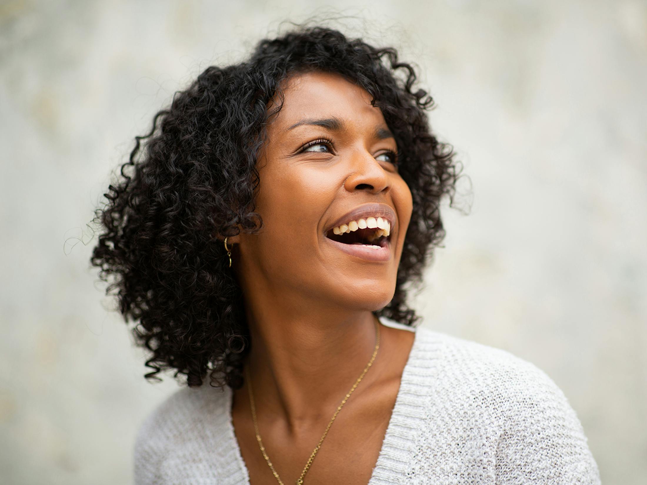 Woman smiling