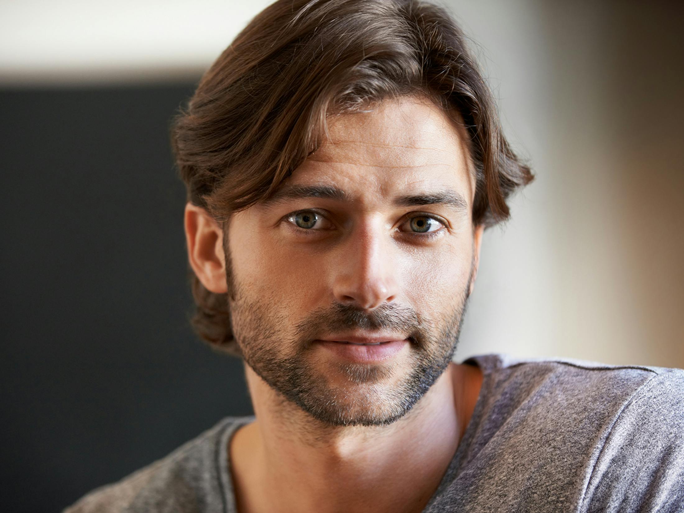 man looking at the camera