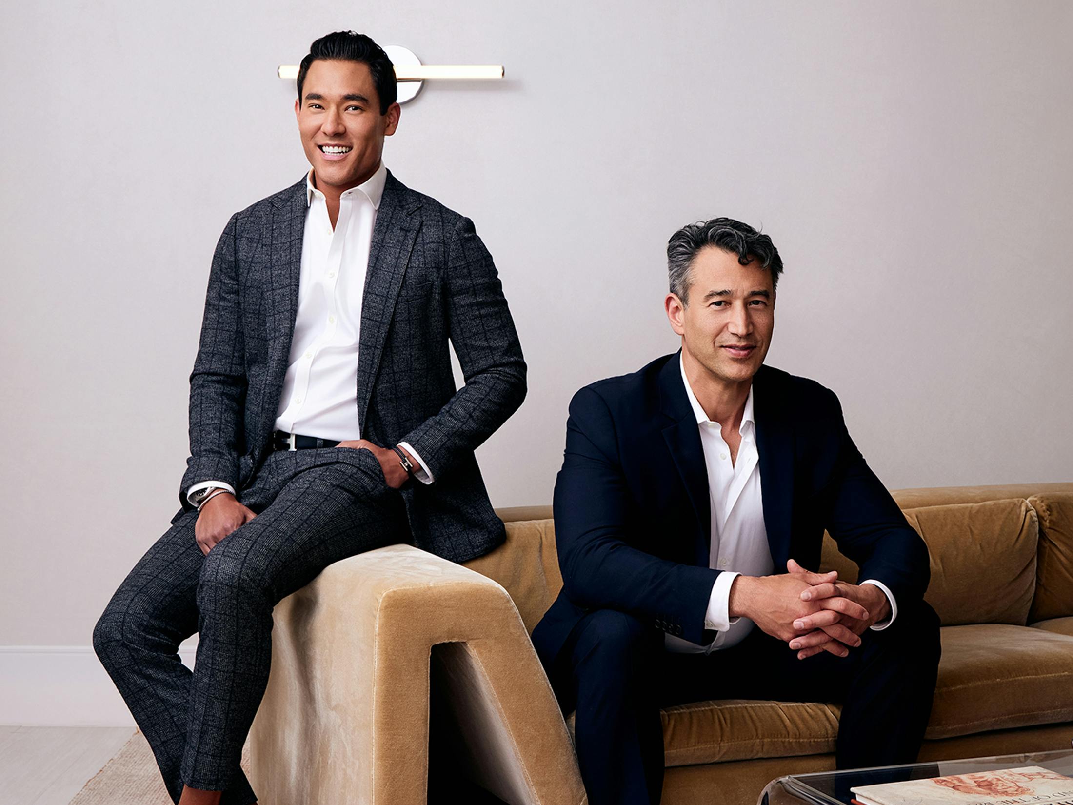 Two men posing