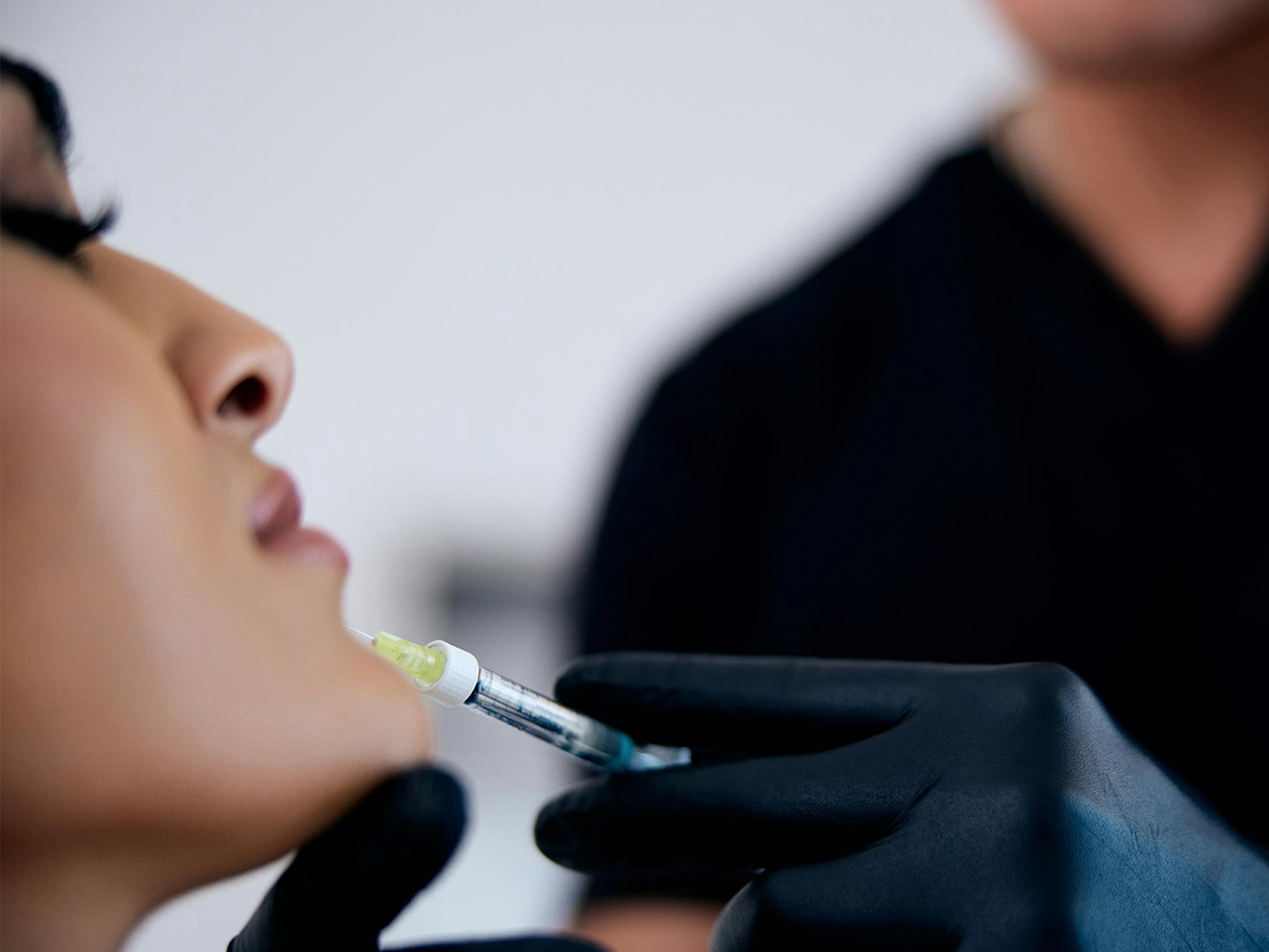Person getting a botox injection