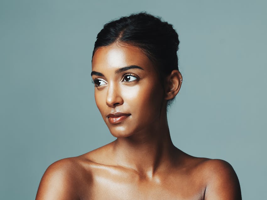 Woman looking off to the side