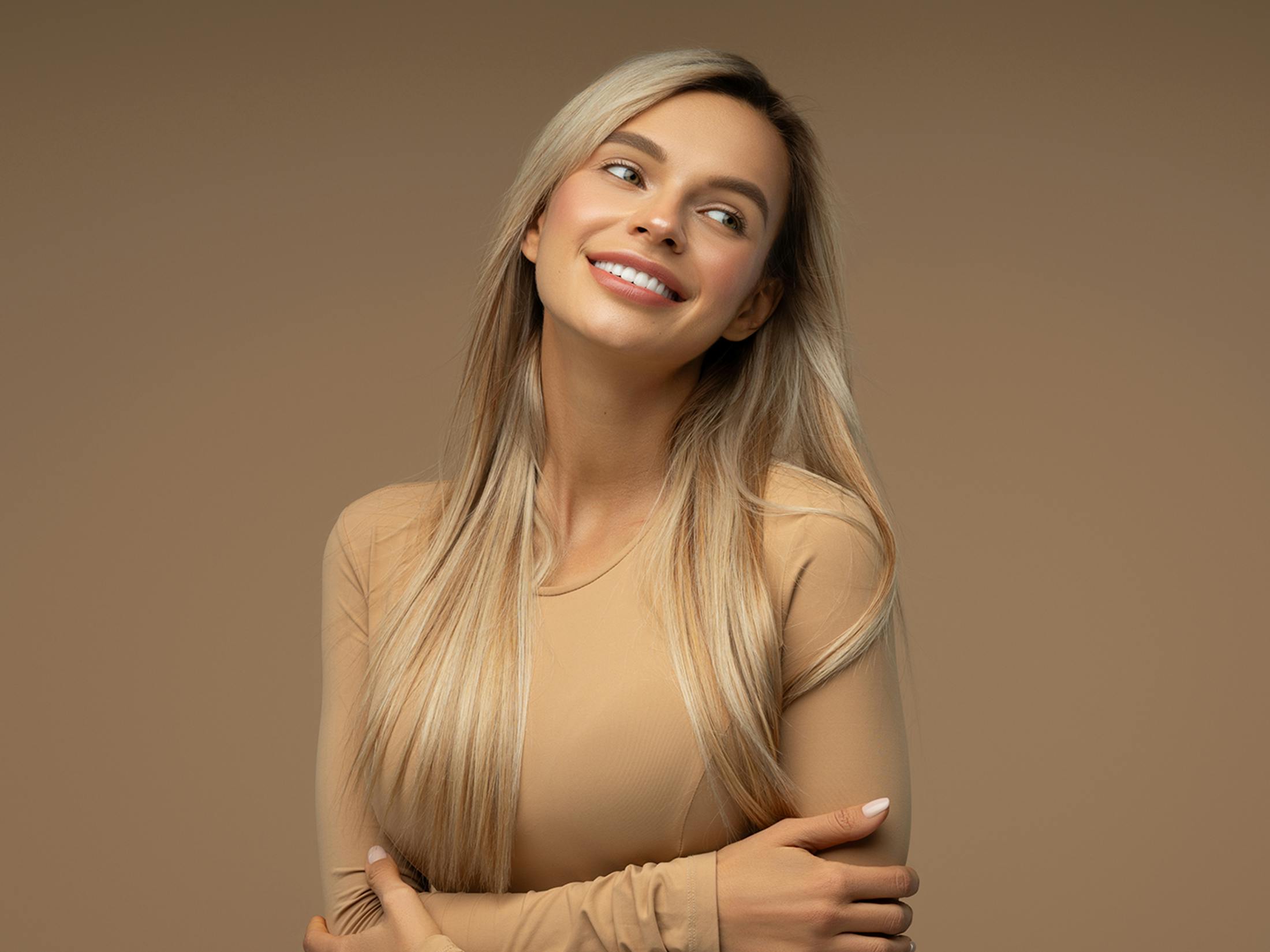 Woman smiling