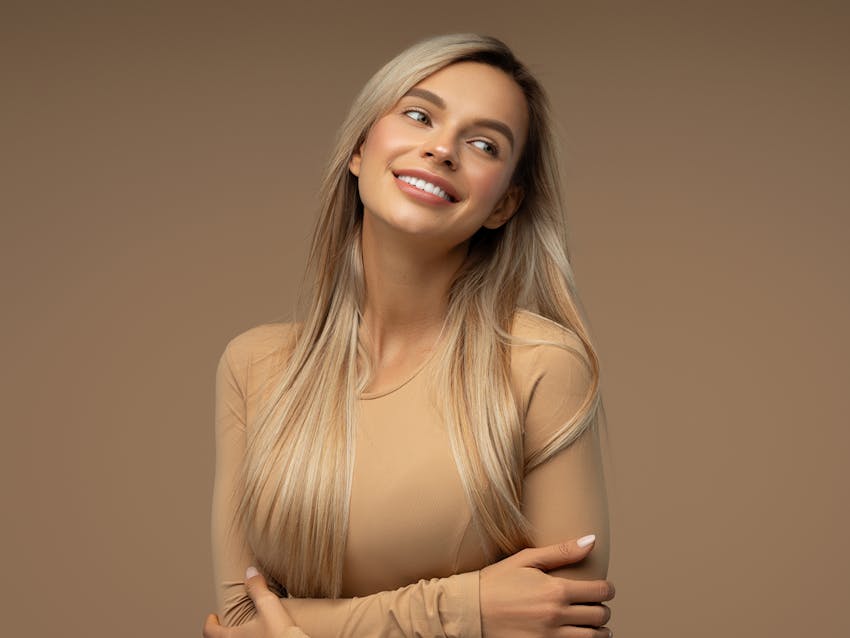 Woman smiling