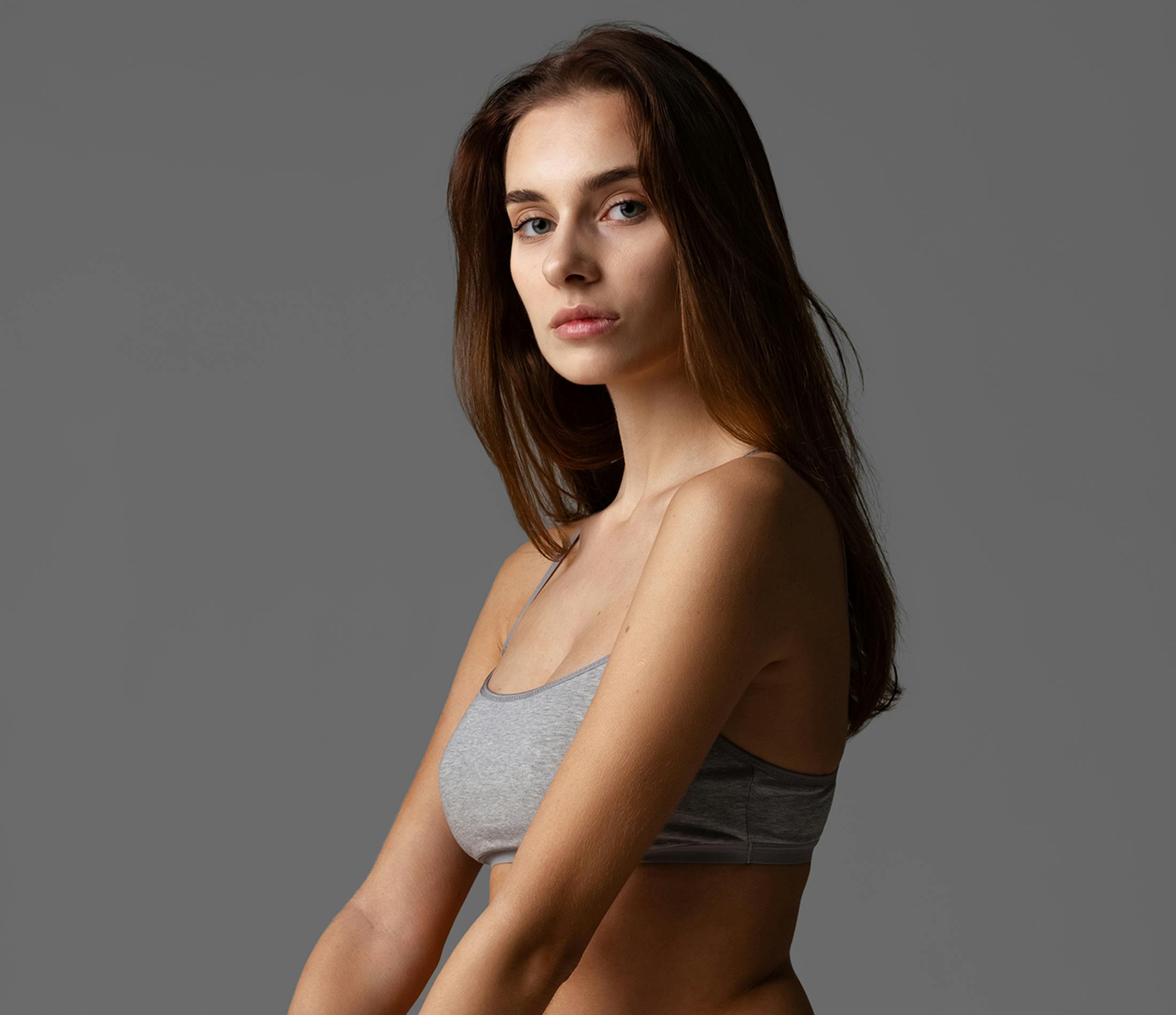 Woman looking at the camera