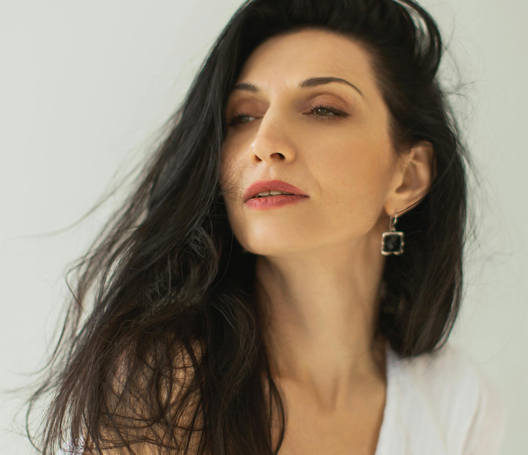 Woman looking off to the side
