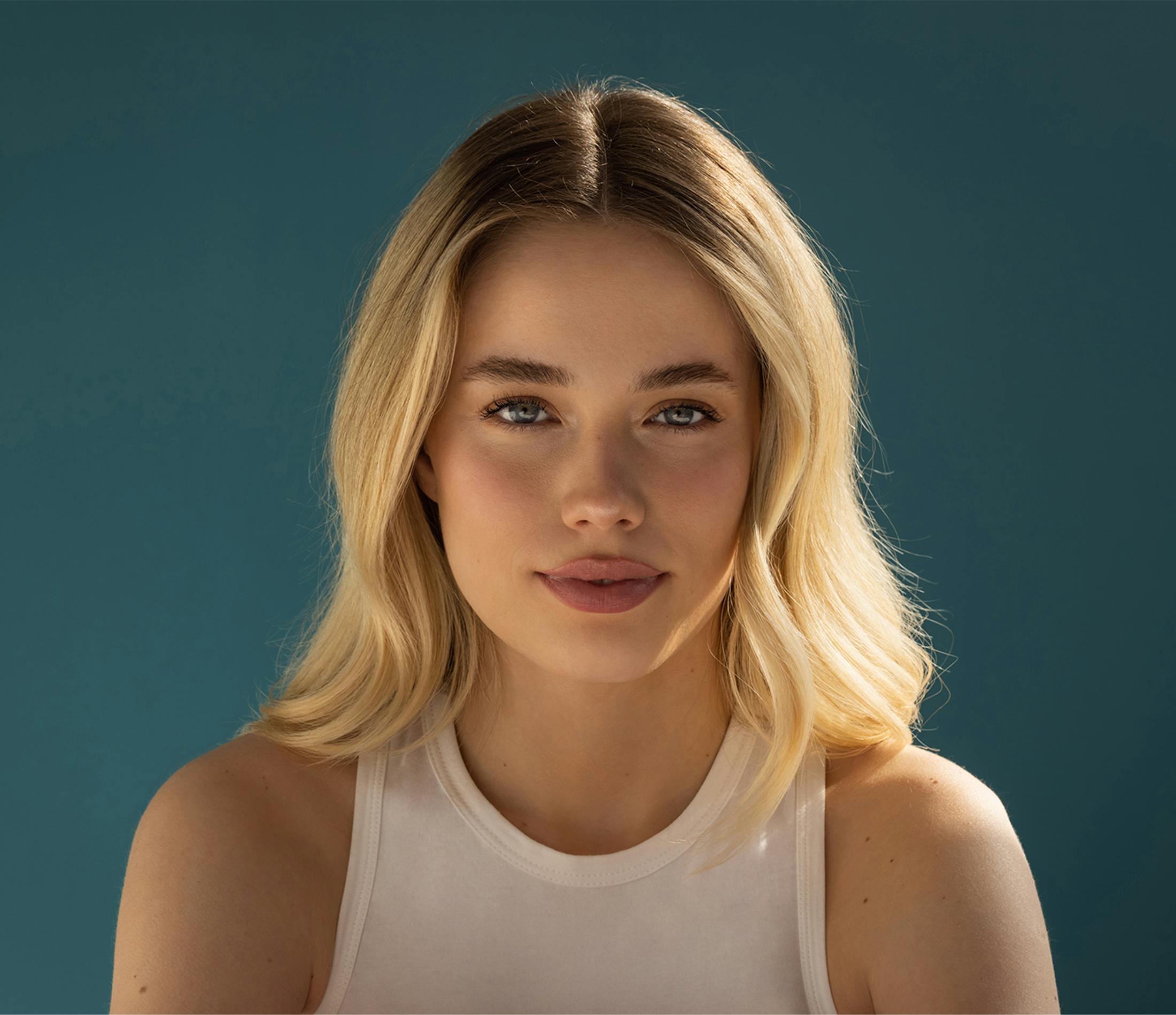 Woman looking at the camera
