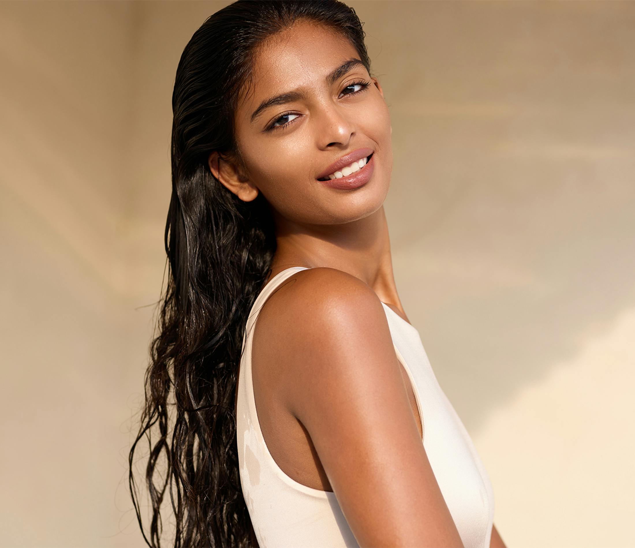 Woman smiling