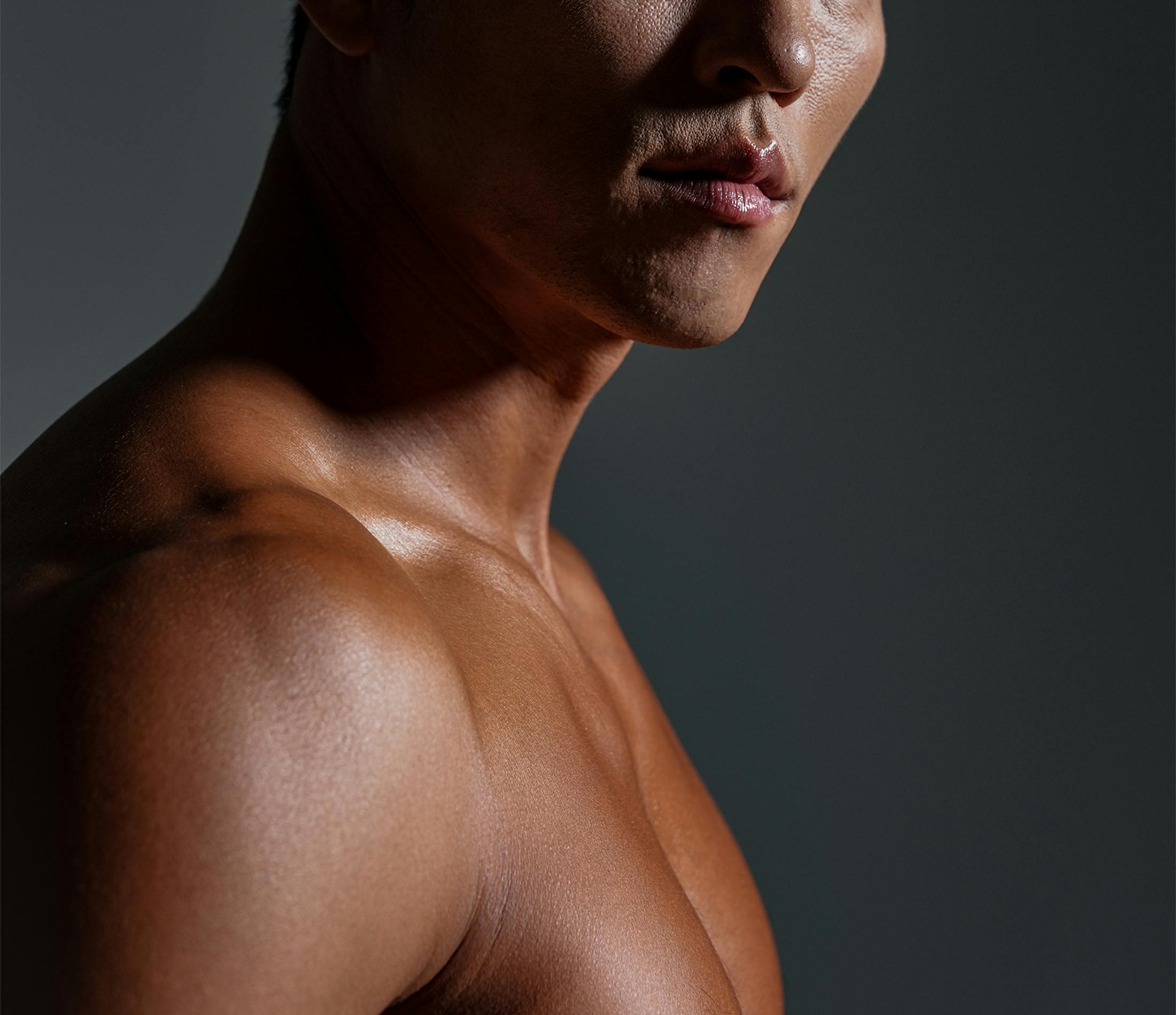 Man's upper body