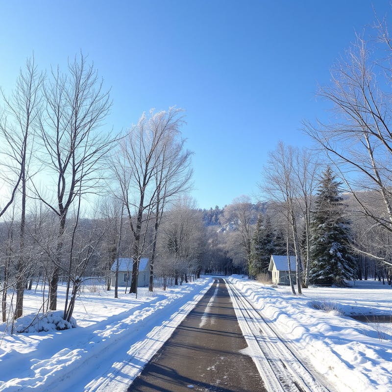 snowy road