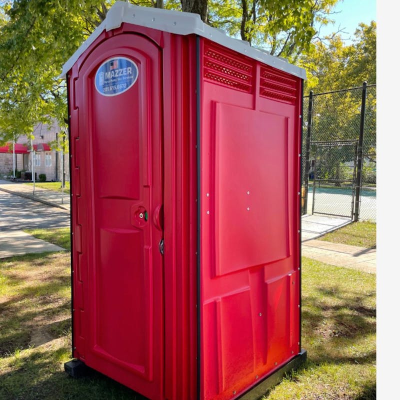 Red Porta Potty